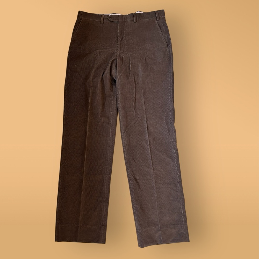 I Velluti Pontoglio for Neiman Marcus Men's Corduroy Pants in Rich Brown, Sz 36 - Picture 1 of 15